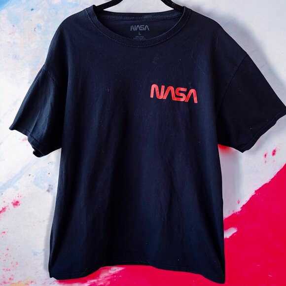 NASA National Aeronautics and Space Admin Black T-Shirt Double Sided - Picture 3 of 14